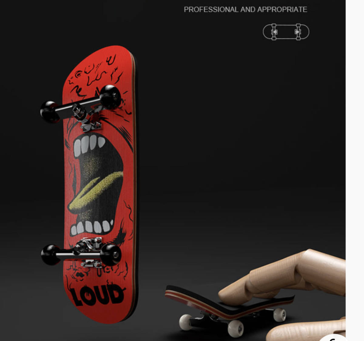 ベアリング付きの指スケ フィンガーボード Finger Skateboard 指スケートボード フィンガーボード Q_画像6