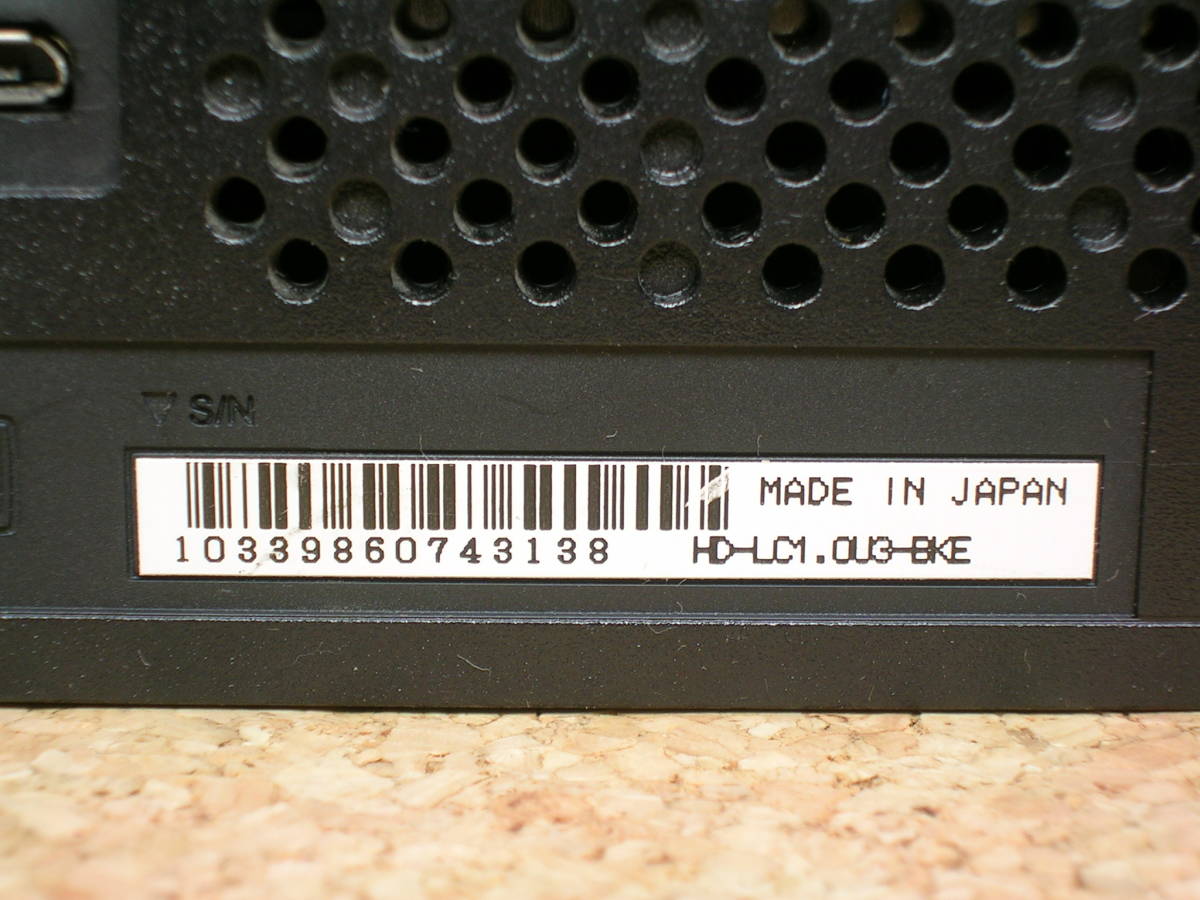 BUFFALO　外付けHDD　1TB　正常判定　HDLC1.0U3-BKE　本体のみ　ジャンクで(4070d)_モデル：HDLC1.0U3-BKE