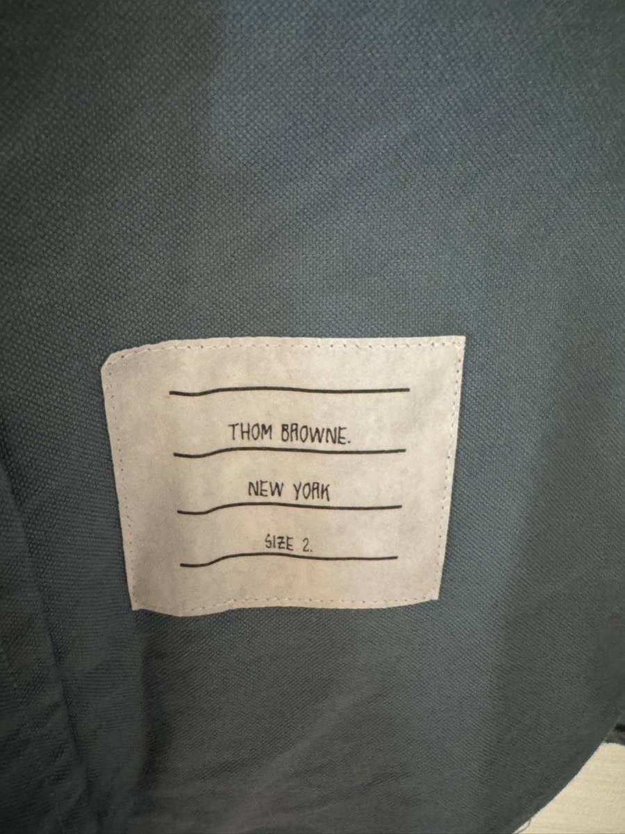 トムブラウン Tom Browne シャツ 2 M ブルー グリーン_画像4