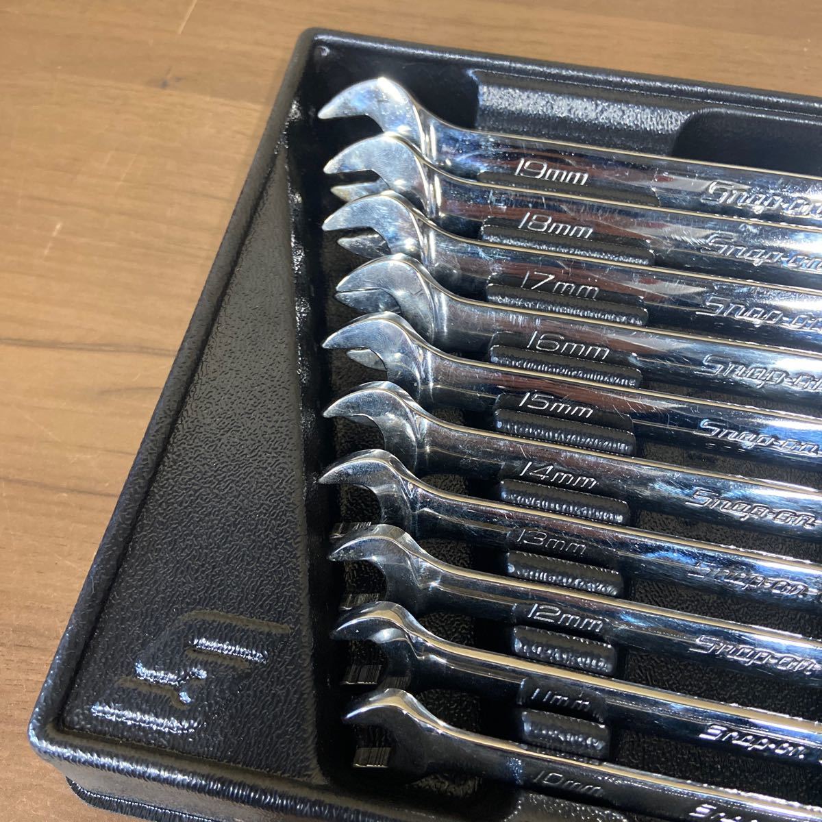 UTt324【Snap-on】スナップオン SOEXM10〜SOEXM19 フランクドライブプラス　コンビネーション　スタンダードレンチ　１２角１０本セット_画像4