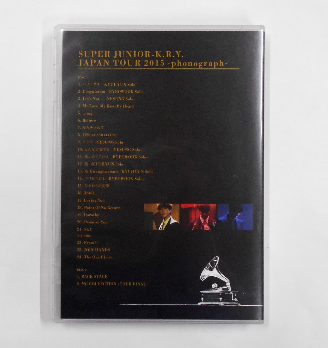 DVD SUPER JUNIOR-K.R.Y. JAPAN TOUR 2015 phonograph (初回生産限定盤) 2枚組 【サ654】_画像6