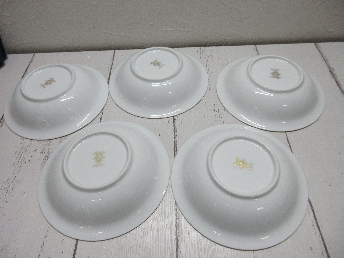 １円　良品　Noritake/ノリタケ「GOLDKIN」5675 豪華金彩 　鉢　皿　 5客 洋食器　ゴールド 【星見】_画像6