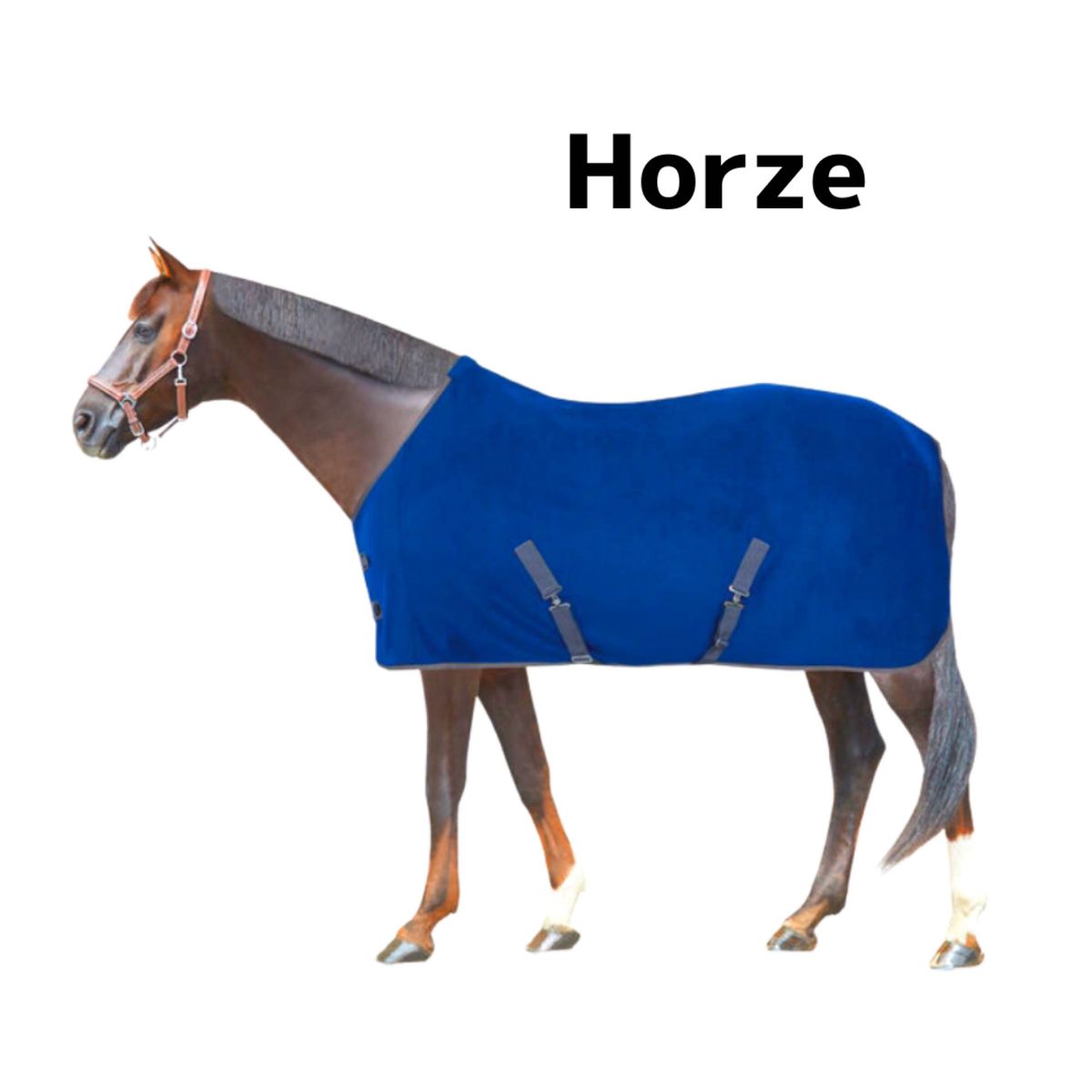 新品　horze フリースラグ　ロイヤルブルー　155　ホースラグ　馬着　馬 乗馬用品 ラグ フリース