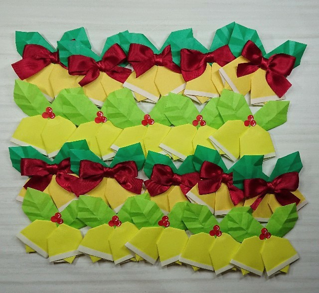 折り紙　クリスマスベル　20個セット　ハンドメイド　壁面飾り_画像1