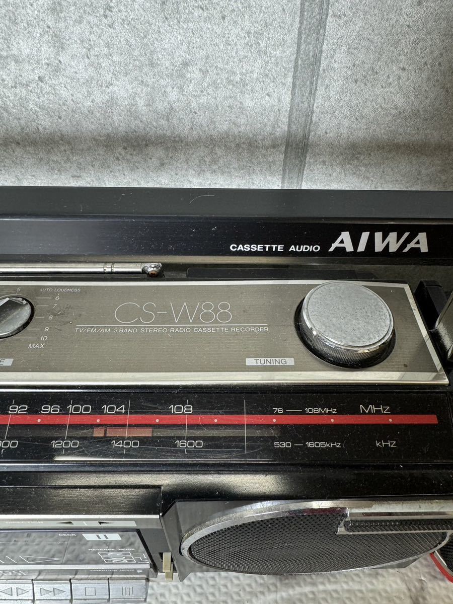 当日物　ラジカセ　3点　まとめて AIWA CS-W88 HITACHI TRK-W111 National RX-FW37_画像2