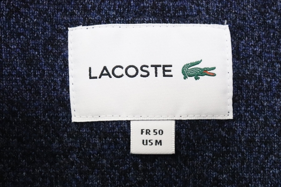 LACOSTE ラコステ メンズ ミラノリブ ニットジャケット 50 M ネイビー ラコステジャパン_画像5