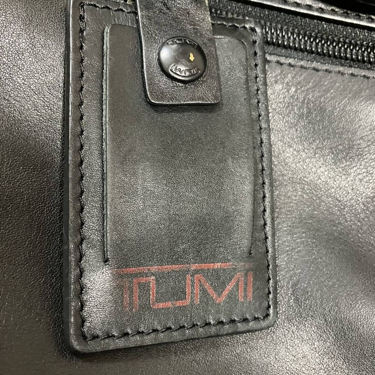 1円 【極美品】 TUMI トゥミ ビジネスバッグ 2way メンズ 96516DH オーガナイザー アルファ2 ブリーフケース レザー 仕事鞄 通勤 ブラック_画像5