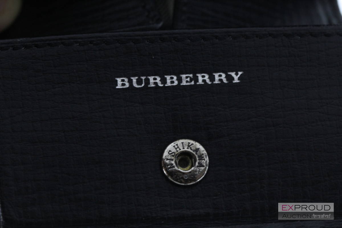 良品★R19 BURBERRY バーバリー コインケース 小銭入れ スクエア BOX型 スナップボタン チェック柄 メンズ 約7.5×8.3×1cm_画像7