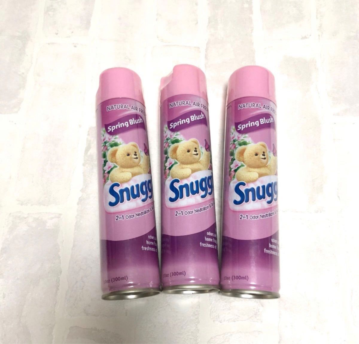 【3本セット】Snuggle スナッグル エアフレッシュナー  ピンク ファーファ 芳香剤　スプレー 長期保管 Spring