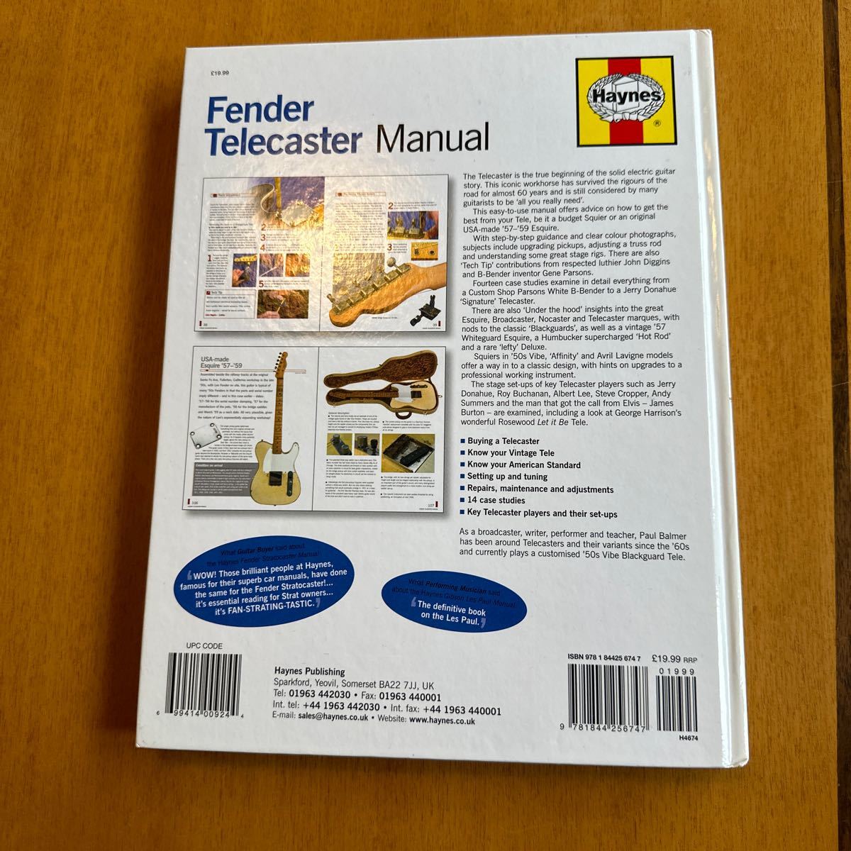 激レア 洋書 Fender Telecaster Manual アンディ・サマーズ寄稿 フェンダー・テレキャスター・マニュアル ロイ・ブキャナン_画像2