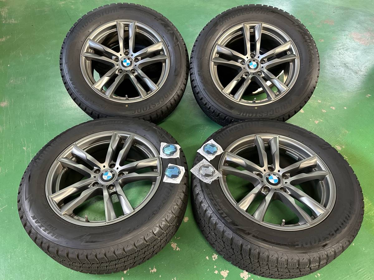 【中古 美品】ケレナーズ アルミホイール 18x8J +40 5H PCD120 ＆ ブリヂストン DM-V3 255/55R18 スタッドレス 4本セット BMW X5 オマケ付