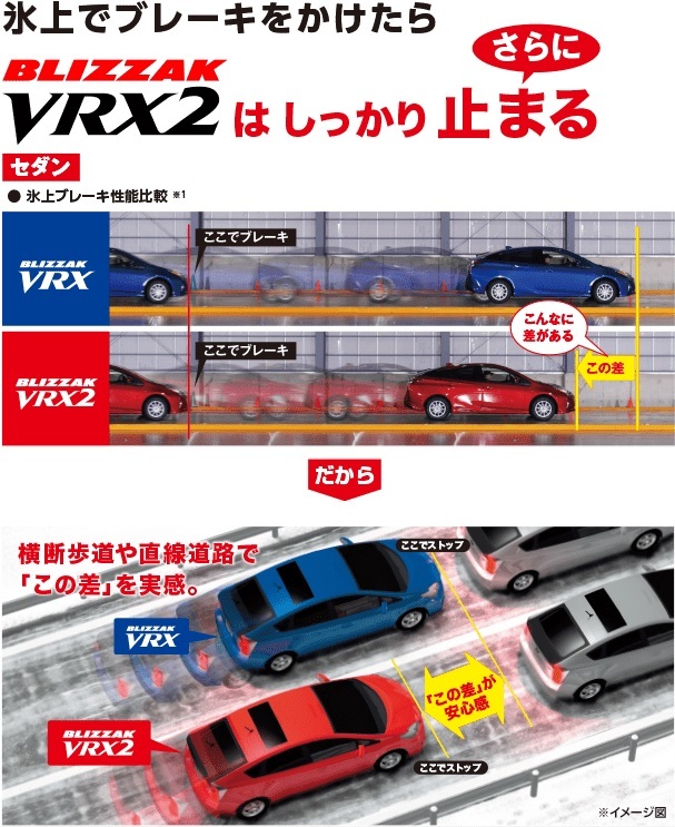 【1本から】4本送料込み24200円～ 2023年製 新品 VRX2 155/65R14 ブリヂストン ブリザック スタッドレス 日本製 正規品 スペーシア ムーヴ_画像4