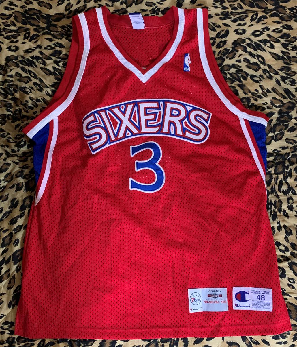 アレンアイバーソン　フィラデルフィア76ers　オーセンティック　アウェイ　ルーキー　ジャージ　３　サイズ48　IVERSON　アイヴァーソン_画像1