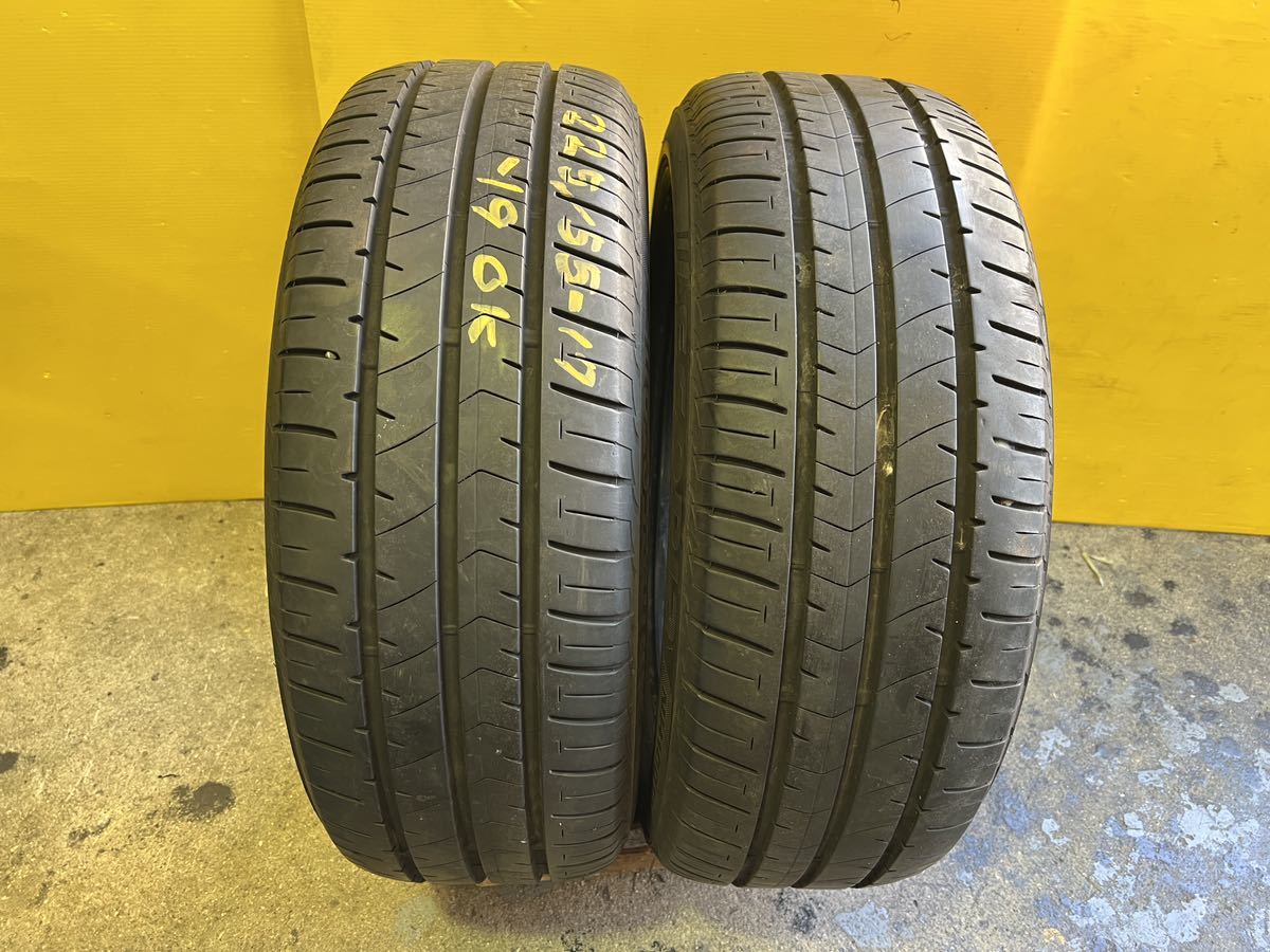 A バリ山 ブリヂストン ECOPIA NH100RV 2本 225/55R17 225/55-17 225/55ZR17 BRIDGESTONE エコピア_画像1