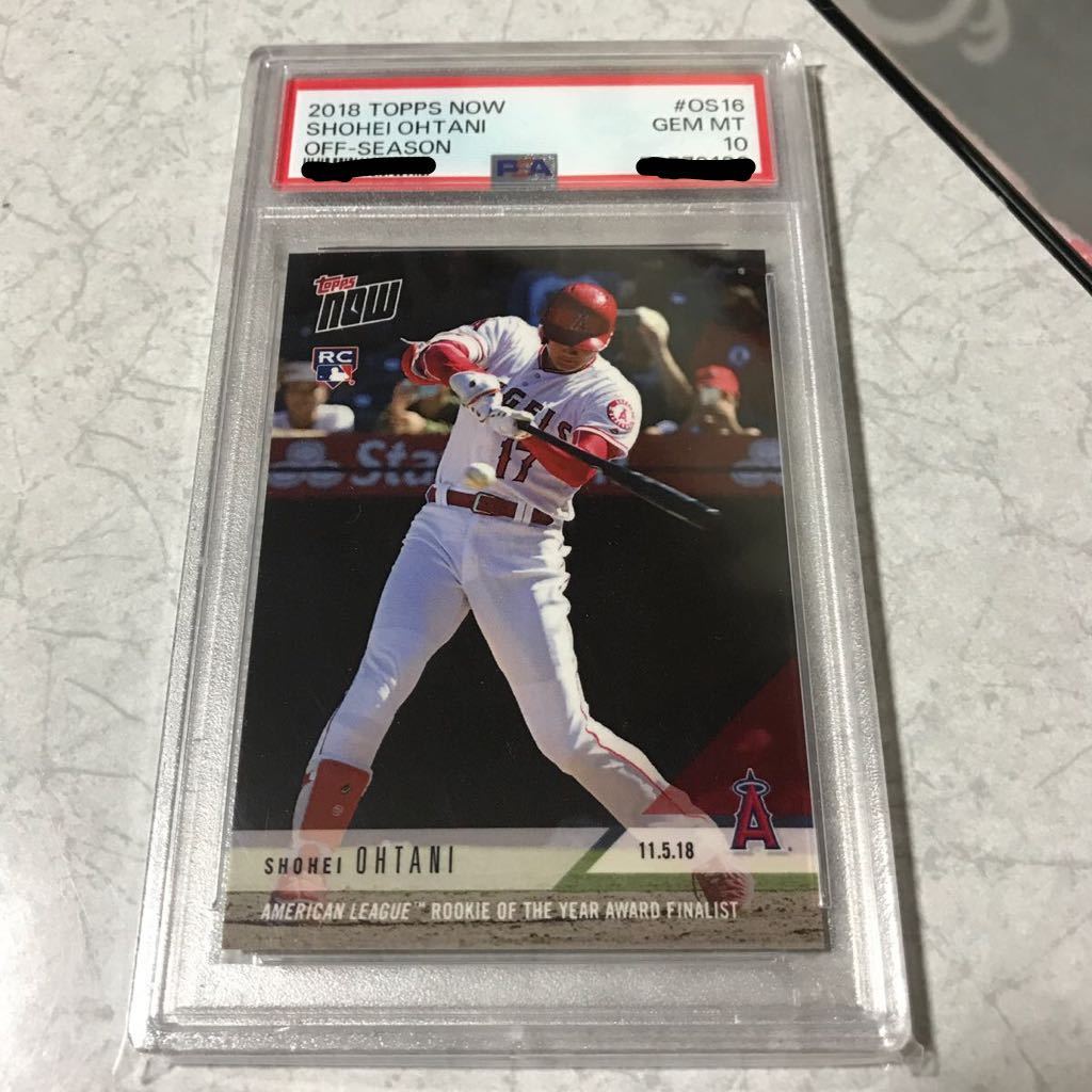 [PSA 10 GEM MT 鑑定済] 大谷翔平 MLB ルーキーカード RC 2018 topps now SHOHEI OHTANI OFF-SEASON #OS16 ア・リーグ新人王 最終候補選出_画像1