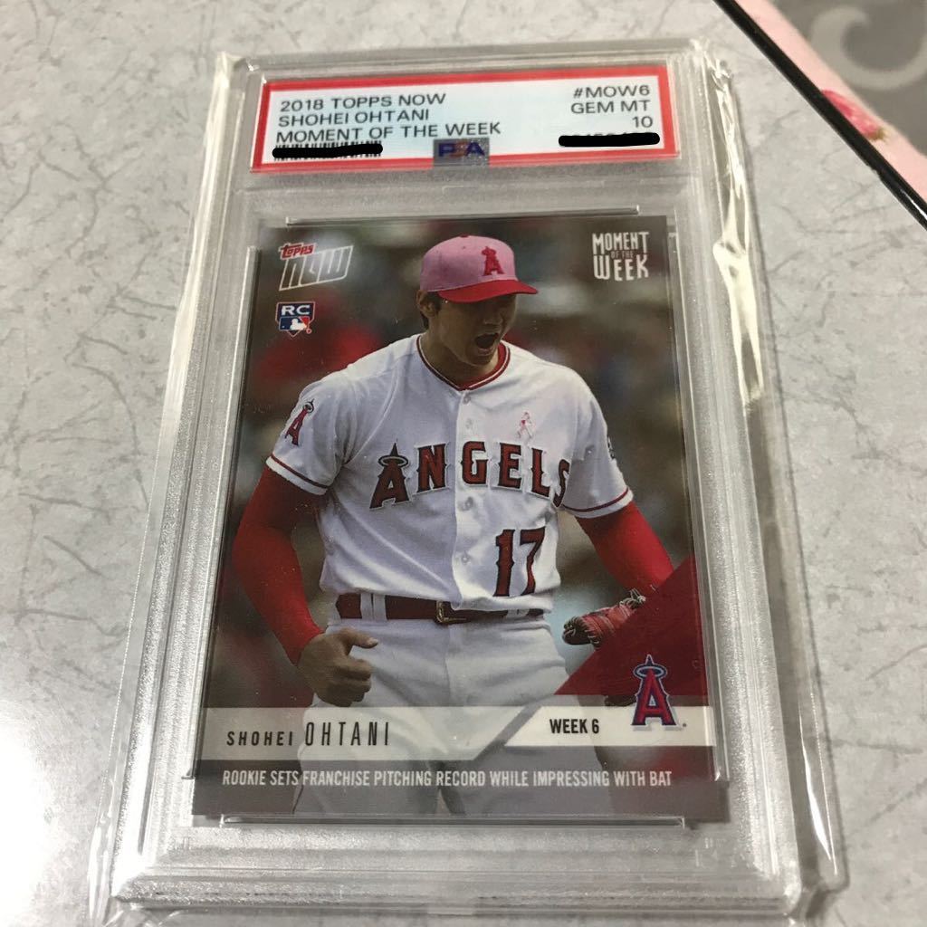 [PSA 10 GEM MT 鑑定済] 大谷翔平 MLB ルーキーカード RC 2018 topps now SHOHEI OHTANI MOMENT OF THE WEEK #MOW-6 母の日 リアル二刀流_画像1