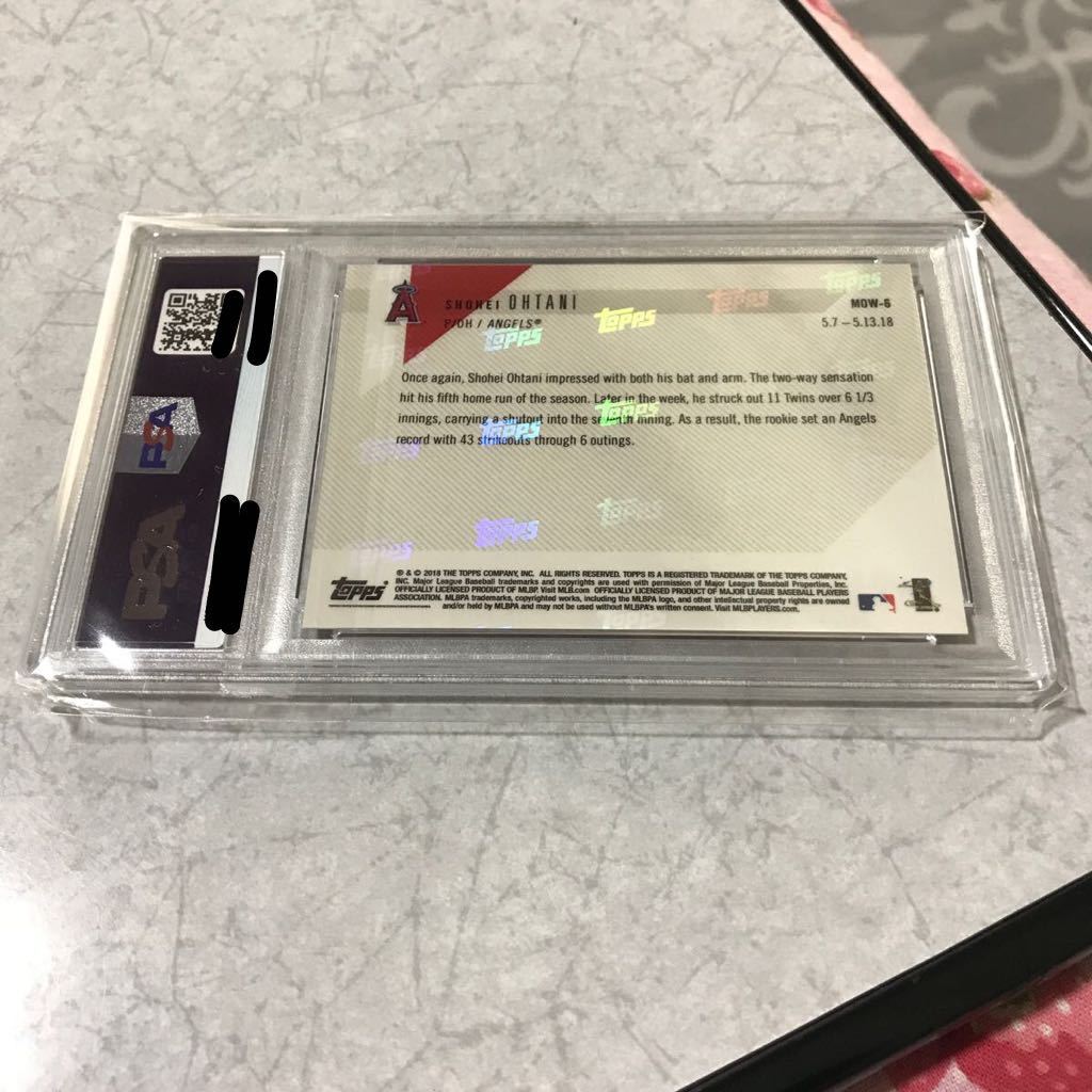 [PSA 10 GEM MT 鑑定済] 大谷翔平 MLB ルーキーカード RC 2018 topps now SHOHEI OHTANI MOMENT OF THE WEEK #MOW-6 母の日 リアル二刀流_画像3