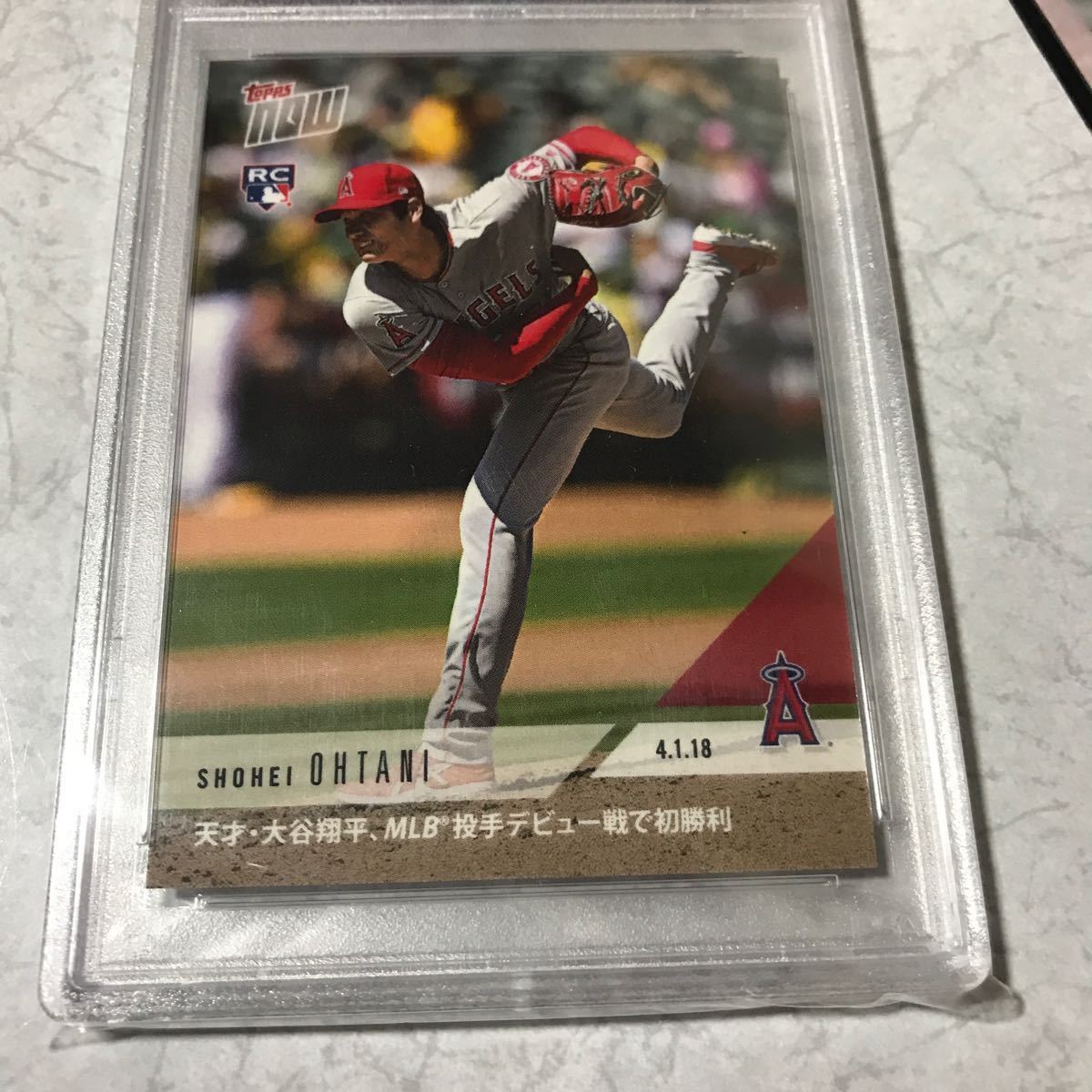 [PSA 10 GEM MT 鑑定済] 大谷翔平 MLB ルーキーカード RC 2018 topps now #23J 天才・大谷翔平、MLB投手デビュー戦で初勝利 SHOHEI OHTANI _画像2