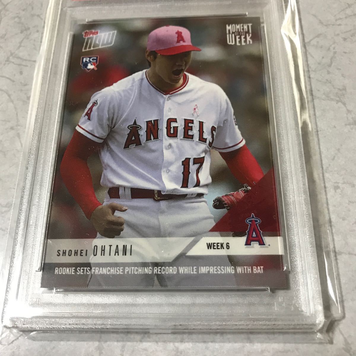 [PSA 10 GEM MT 鑑定済] 大谷翔平 MLB ルーキーカード RC 2018 topps now SHOHEI OHTANI MOMENT OF THE WEEK #MOW-6 母の日 リアル二刀流_画像2