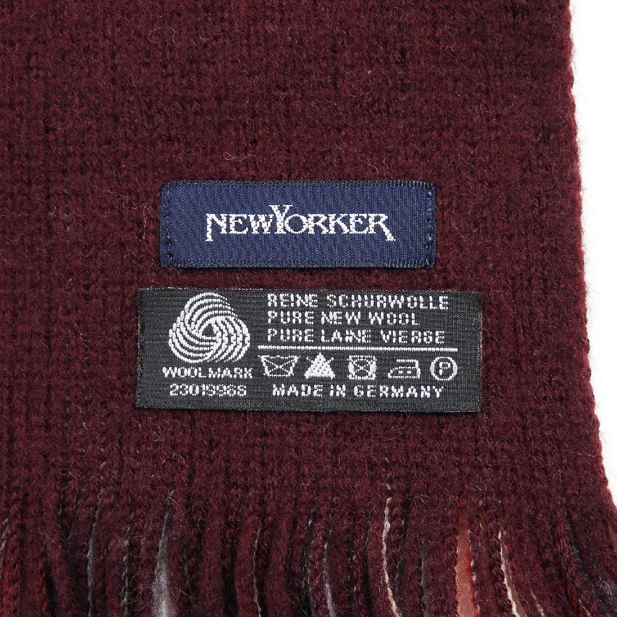NEWYORKER ニューヨーカー ウールマフラー ストライプ ドイツ製 #11329 カジュアル 防寒 ストール ボーダー_画像3