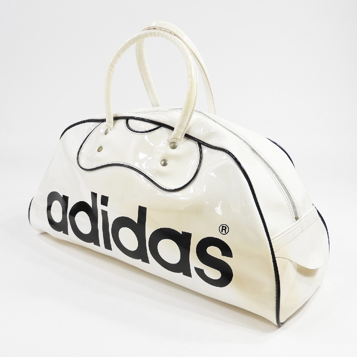 デッド 80's adidas アディダス エナメル ボストンバッグ デザント物 #11753 ヴィンテージ ビンテージ アメカジ カバン_画像1