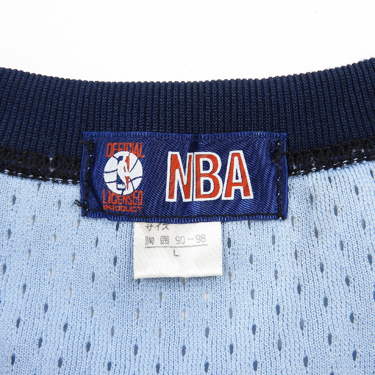 90's NBA 半袖 メッシュTシャツ Size L #12308 ヴィンテージ オールド Tee バスケット_画像3