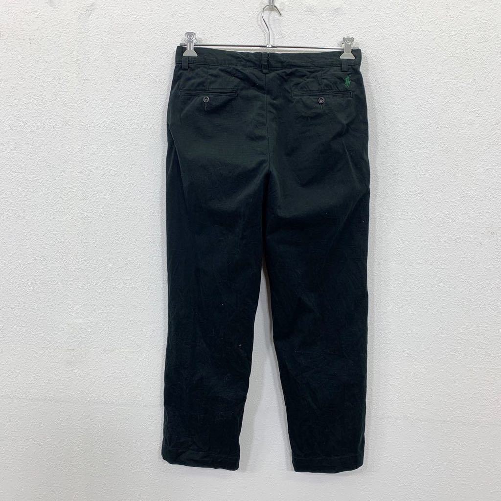 中古 古着 Polo Ralph Lauren チノパンツ W31 ポロラルフローレン ブラック コットン ロゴ 古着卸 アメリカ仕入 2310-1003_画像4