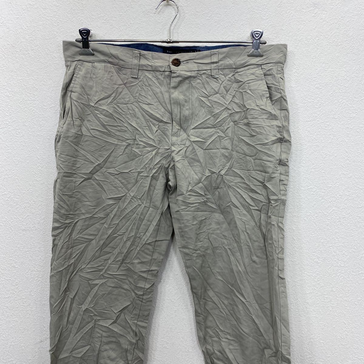 中古 古着 TOMMY HILFIGER チノパンツ W34 トミーヒルフィガー コットン テーラードフィット グレー 古着卸 アメリカ仕入 2310-745_画像2