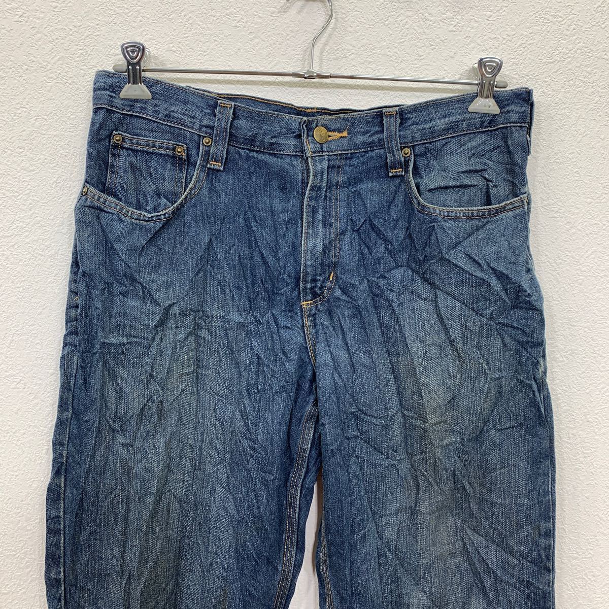 中古 古着 Carhartt デニムパンツ W32 カーハート ブルー リラックスフィット メキシコ製 古着卸 アメリカ仕入 2310-993_画像2