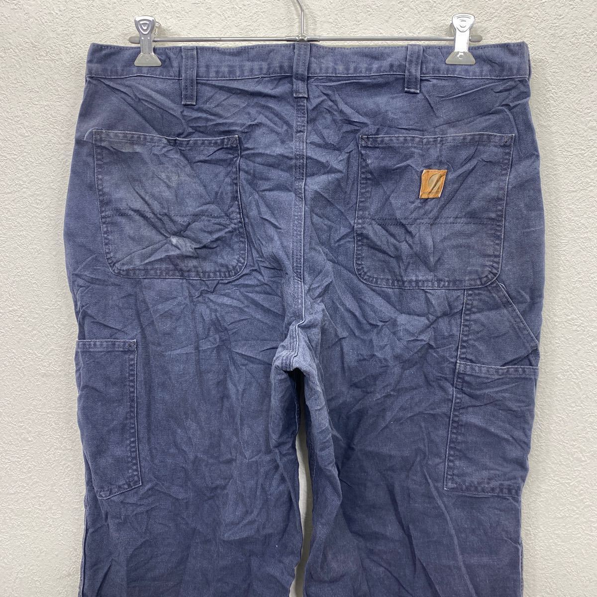 中古 古着 Carhartt ワークパンツ W38 カーハート ダンガリーフィット ビッグサイズ ブルー 古着卸 アメリカ仕入 2311-89_画像6