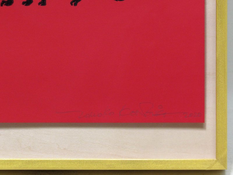 【GINZA絵画館】鴻池朋子　モノタイプ「六本脚オオカミ（歩く）」２０２０年作・希少・現代美術　K51U5P0M9K3J6C1Z_画像5