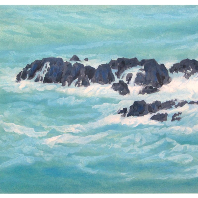 【GINZA絵画館】東山魁夷　リトグラフ版画「朝濤」オリジナル・限定版・１９９９年作　SB82D1F0G4J5K3I_画像6