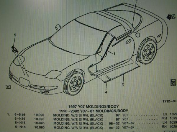 シボレーコルベットC4 C5 1984-2002年純正パーツ番号検索PDF_画像1