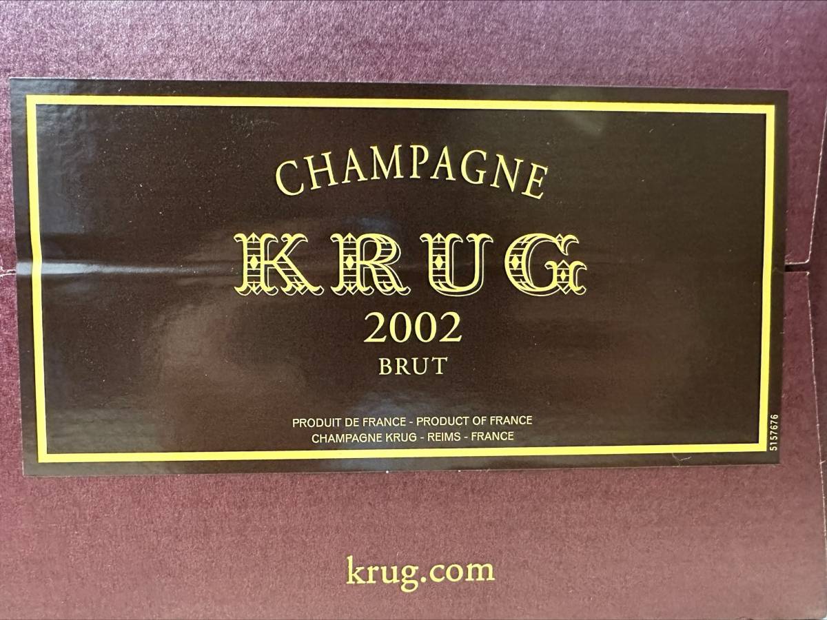 111772-77 KRUG(クリュッグ) ヴィンテージ 2002 ［6本セット］シャンパン シャンパーニュ_画像2
