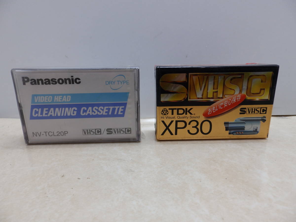 1 TDK SVHS-C video cassette tape XP30/ cleaning tape NV-TCL20P set unused! guarantee none postage 360 jpy possibility!