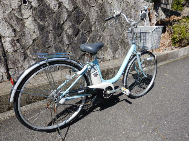 o25　YAMAHA PAS ヤマハ パス　電動アシスト自転車　26インチ　充電器/鍵付き_画像9