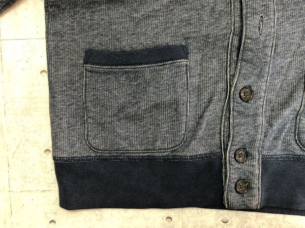 GAP ギャップ メンズ ポケット付き スウェット生地 ジャケット 大きいサイズ XL 杢ブルー 綿_画像3