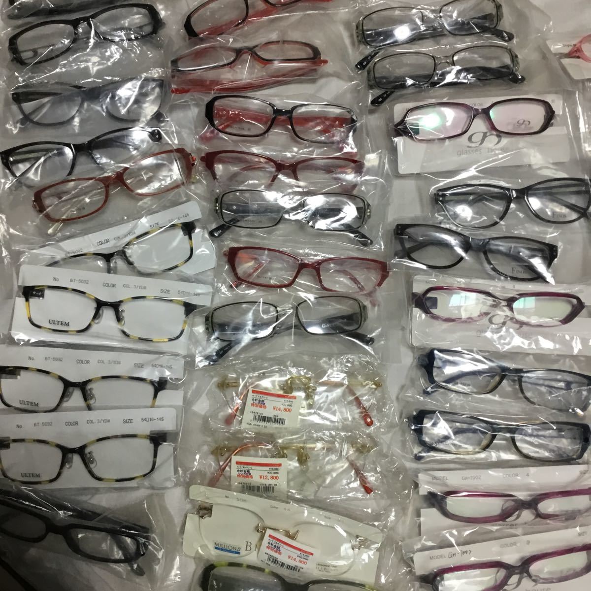 ☆N12☆ 新品 大量 セット 未使用 長期保管品 展示品 眼鏡 メガネフレーム 100点 セル フレーム まとめ売り　発送100サイズ_画像3