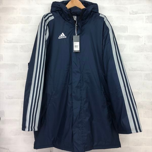 adidas アディダス 18AW タグ付き MT18 STD JKT 中綿コート ベンチコート SIZE: XO (LL)ネイビー MH632023103104_画像1