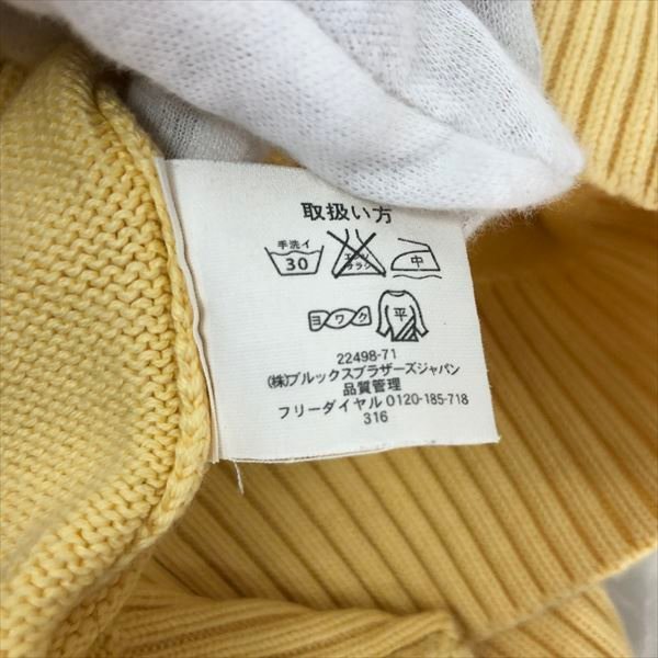 Brooks Brothers ブルックスブラザーズ ハーフボタン ハイネック 長袖 コットンニット SIZE: M レモン MH632023110309_画像9