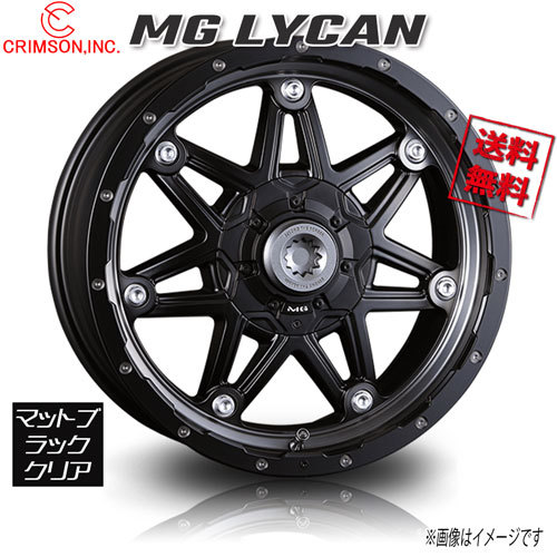 CRIMSON MG ライカン マットブラッククリア 17インチ 10H139.7 7J+38 1本 75 業販4本購入で送料無料_画像1