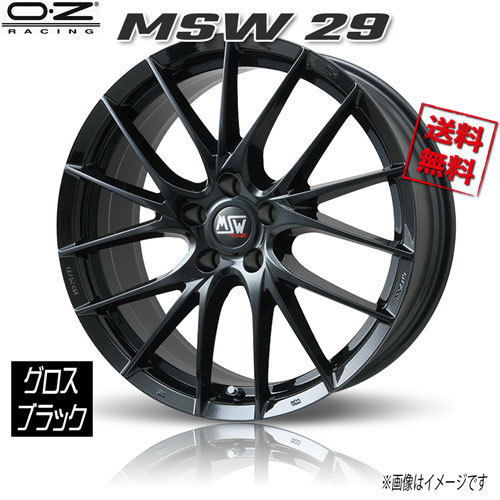 OZレーシング MSW29 グロスブラック 17インチ 5H108 7.5J+45 4本 73 業販4本購入で送料無料_画像1