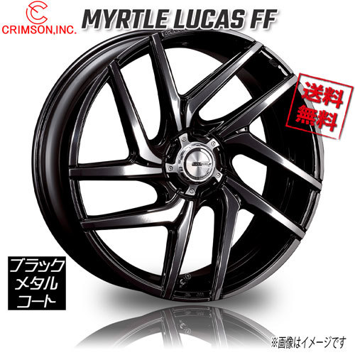 CRIMSON MYRTLE LUCAS FF ブラックメタルコート マーテル ルーカス 22インチ 10H114.3 9J+27 1本 業販4本購入で送料無料_画像1