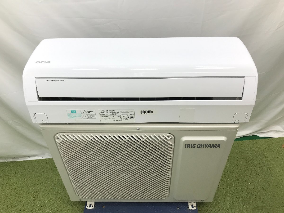 美品 IRISOHYAMA アイリスオーヤマ ルームエアコン IHF-4004G おもに14畳用 4.0kW 200V 暖房 自動熱交換器洗浄 内部乾燥 2020年製 d11085su_画像1