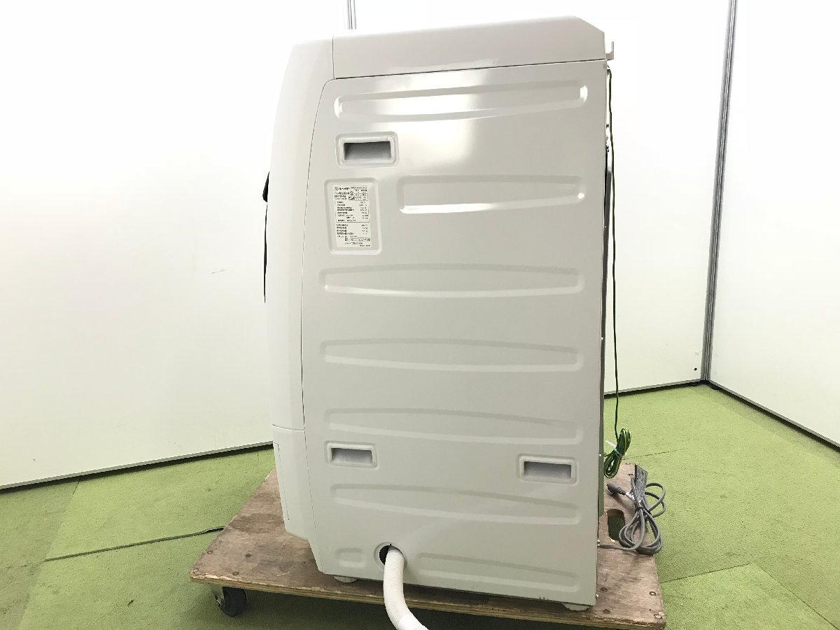 2021年製 シャープ SHARP ドラム式洗濯乾燥機 洗濯7kg 乾燥3.5kg 左開き 斜型 プラズマクラスター 自動おそうじ ES-S7F-WL YD11034N_画像4