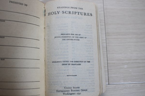 WW2米軍 ユダヤ教聖書（S96）_画像2