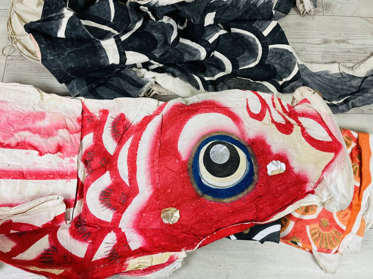 [No.4903] 鯉のぼり こいのぼり 古布 当時物 コレクション アンティーク ビンテージ_画像5