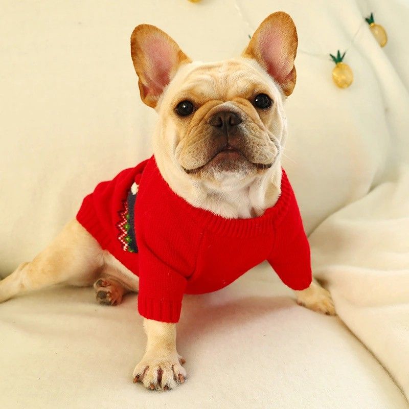 値下げ 犬服 クリスマス セーター 洋服 ドッグウェア Sサイズ