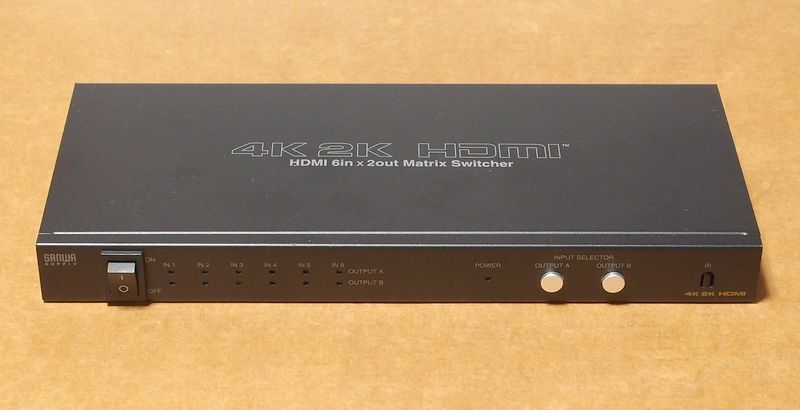 サンワサプライ SW-UHD62 HDMI切替器 4K対応 6入力2出力 マトリックス切替機能付き_画像1
