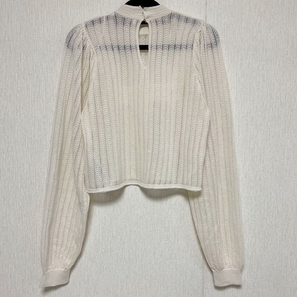 即決 ZARA ザラ レース ニット トップス ブラウス Sホワイト 美 即決 ZARA ザラ レース ニット トップス ブラウス Sホワイト 美